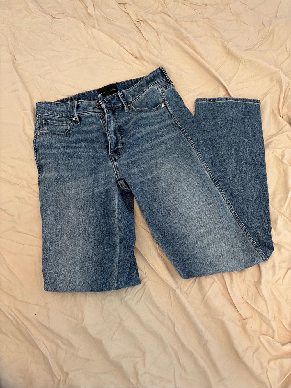 High rise straight leg jeans